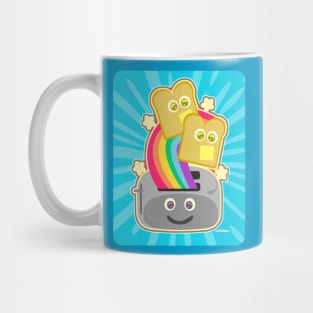 Cute Neon Rainbow Toast Mug